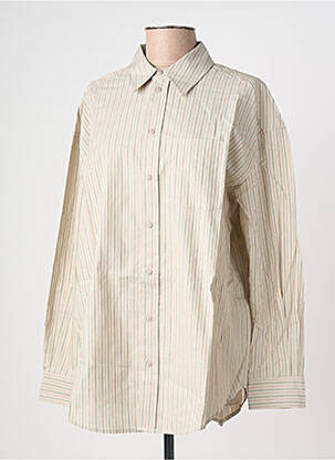 Chemisier imprimé fantaisie manches longues beige KARMA KOMA femme