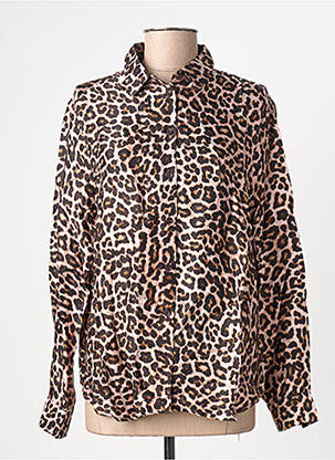 Chemisier coupe fluide manches longues beige LA PETITE ETOILE femme