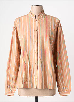 Chemisier coupe cintrée manches longues beige LEON & HARPER femme