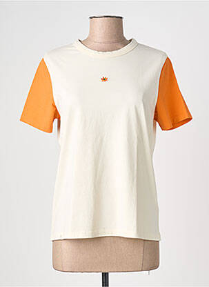 T-shirt coupe droite manches courtes beige GRAINE femme