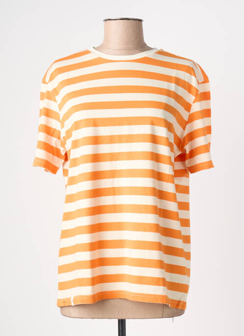 T-shirt imprimé fantaisie manches courtes orange GRAINE femme