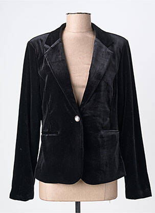 Blazer coupe cintrée noir ICHI femme