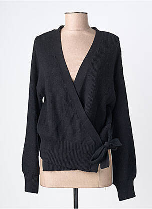 Gilet manches longues stretch noir OBJECT femme