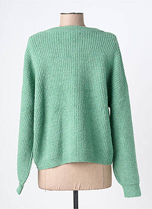 Gilet manches longues col rond vert GRACE & MILA femme