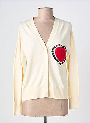 Gilet manches longues coupe cintrée beige VILA femme