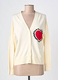 Gilet manches longues coupe cintrée beige VILA femme