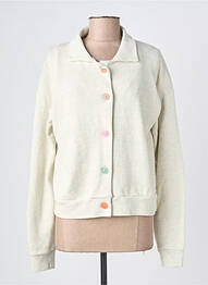 Gilet manches longues fermeture boutonnée sur le devant beige GRAINE femme