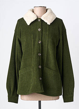 Veste casual coupe droite vert ICHI femme