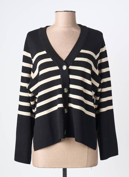 Gilet manches longues fermeture boutonnée sur le devant noir OBJECT femme