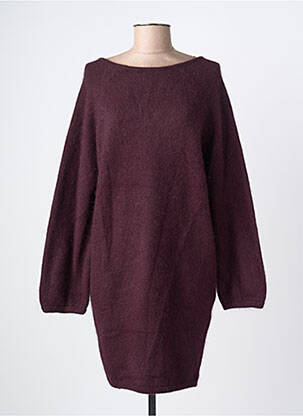 Robe pull coupe droite manches longues violet KARMA KOMA femme