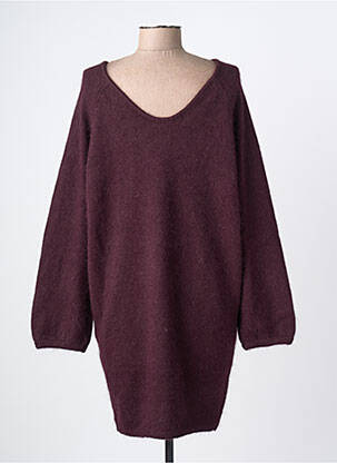 Robe pull coupe droite manches longues violet KARMA KOMA femme