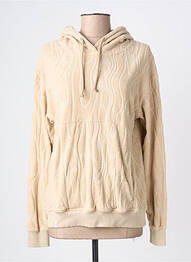 Sweat-shirt à capuche manches longues manches longues beige GRAINE femme