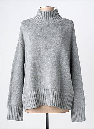 Pull coupe droite manches longues gris OBJECT femme