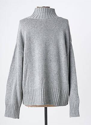 Pull coupe droite manches longues gris OBJECT femme