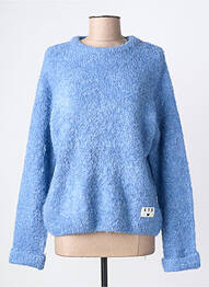 Pull coupe cintrée manches longues bleu ICHI femme