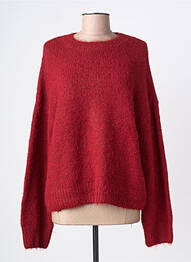 Pull stretch manches longues rouge OBJECT femme