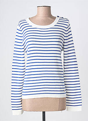 Pull coupe cintrée manches longues blanc LA PETITE ETOILE femme