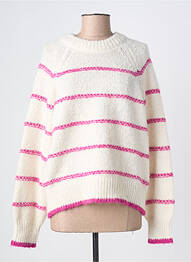 Pull col rond manches longues violet PIECES femme