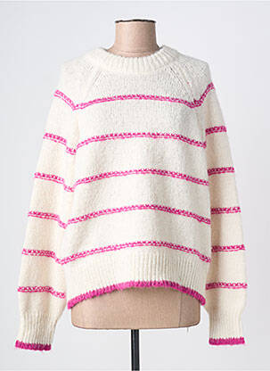 Pull col rond manches longues violet PIECES femme
