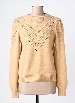 Pull coupe cintrée manches longues beige LA PETITE ETOILE femme