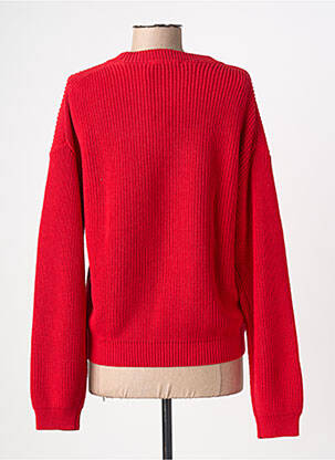 Pull coupe droite manches longues rouge THINKING MU femme