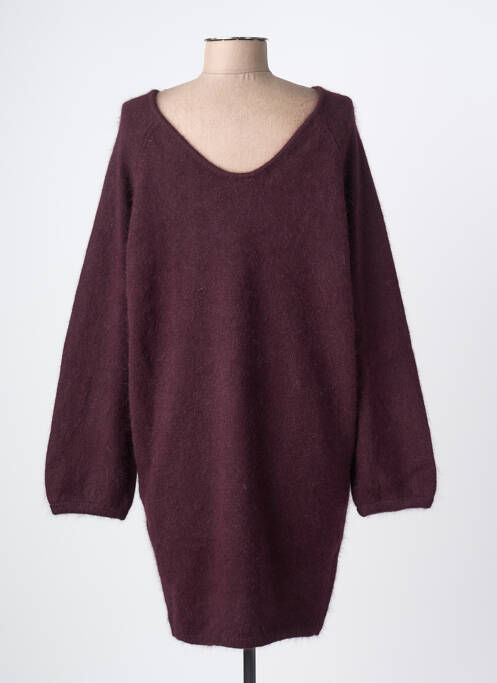 Robe pull col rond manches longues violet KARMA KOMA femme