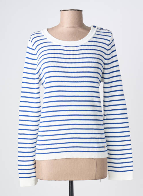Pull coupe cintrée manches longues blanc LA PETITE ETOILE femme