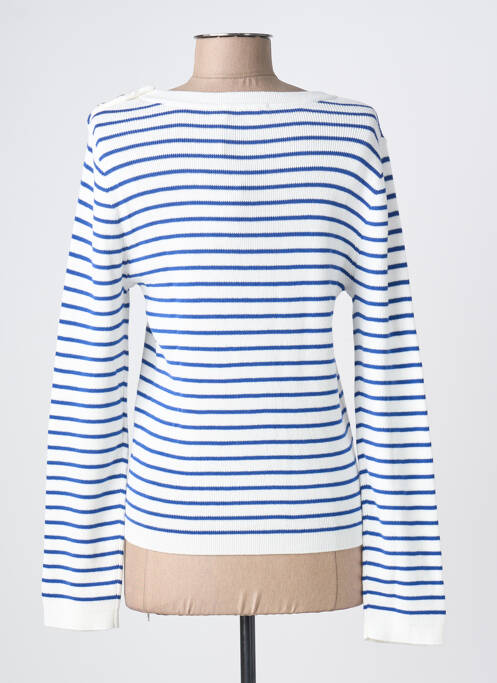 Pull coupe cintrée manches longues blanc LA PETITE ETOILE femme