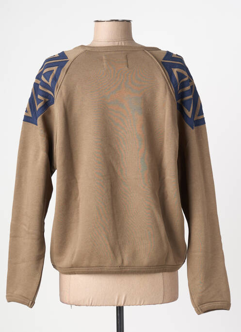 Sweat-shirt manches longues manches longues marron LEON & HARPER femme