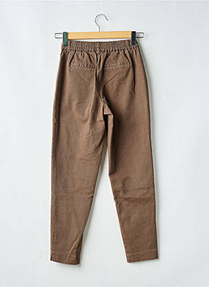 Pantalon chino poches taille haute marron OBJECT femme