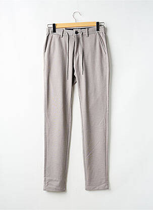 Pantalon chino tissage chiné taille normale marron DSTREZZED homme