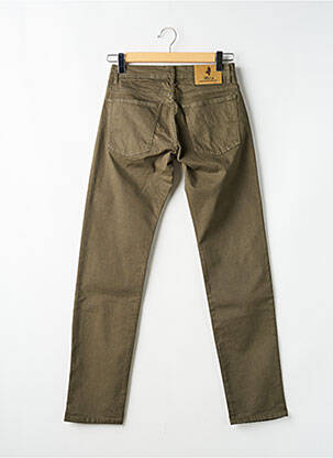 Pantalon slim tissage popeline taille normale vert MCS homme