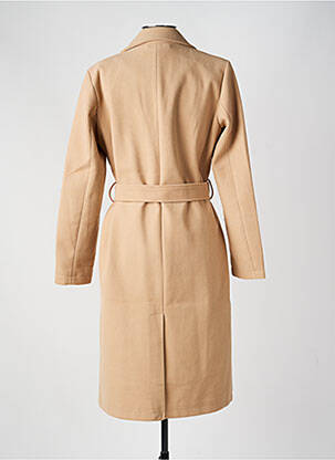 Manteau long coupe cintrée sans capuche beige VILA femme