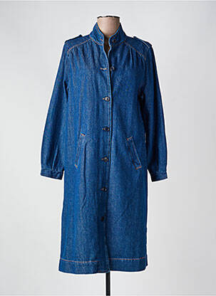 Robe mi-longue manches longues manches longues bleu GRAINE femme