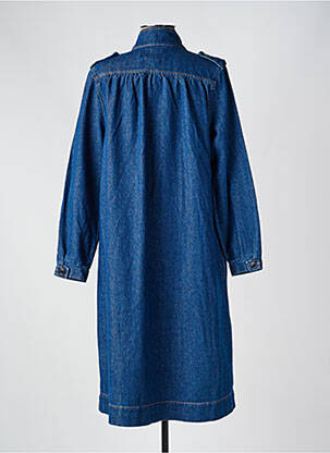Robe mi-longue manches longues manches longues bleu GRAINE femme