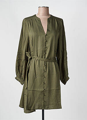 Robe courte manches longues manches longues vert LA PETITE ETOILE femme