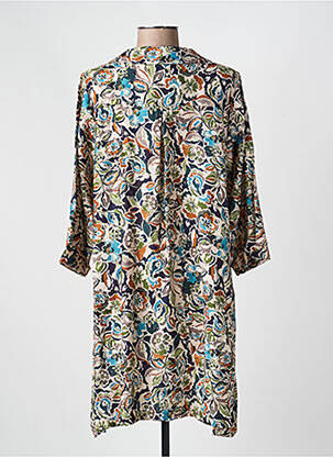 Robe courte manches 3/4 manches 3/4 beige PAKO LITTO femme