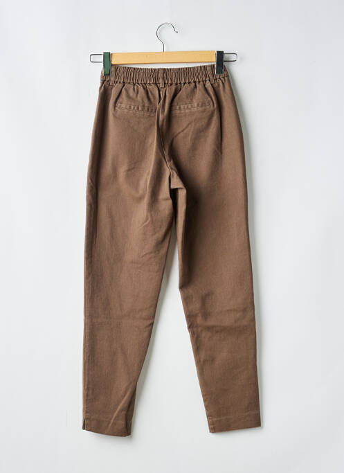 Pantalon chino poches taille haute marron OBJECT femme