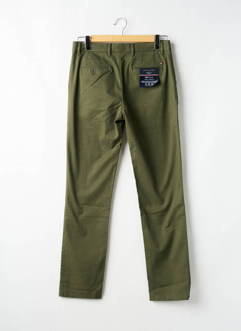 Pantalon chino tissage popeline taille normale vert TOMMY HILFIGER homme