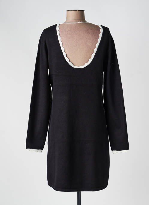 Robe pull stretch manches longues noir ICHI femme