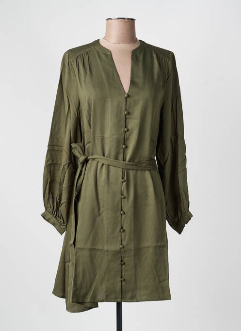 Robe courte manches longues manches longues vert LA PETITE ETOILE femme