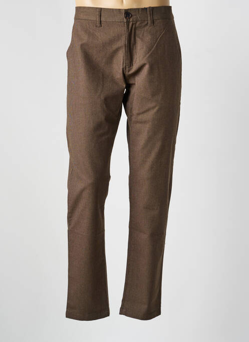 Pantalon chino tissage chiné taille normale marron MATINIQUE homme