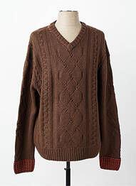 Pull col v manches longues marron SCOTCH & SODA homme