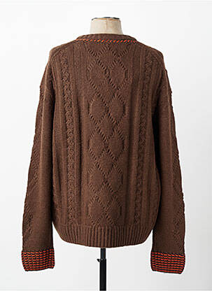 Pull col v manches longues marron SCOTCH & SODA homme