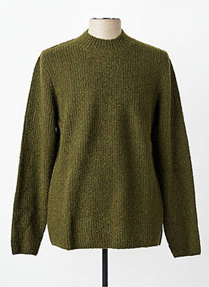 Pull col rond manches longues vert DSTREZZED homme
