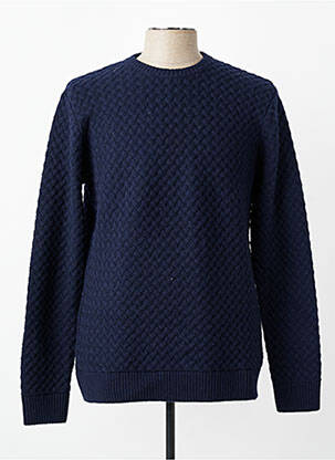 Pull col rond manches longues bleu BASK IN THE SUN homme