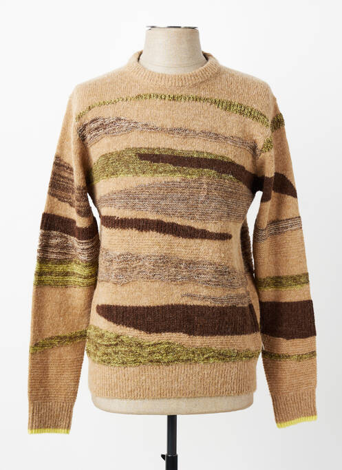 Pull col rond manches longues beige SCOTCH & SODA homme