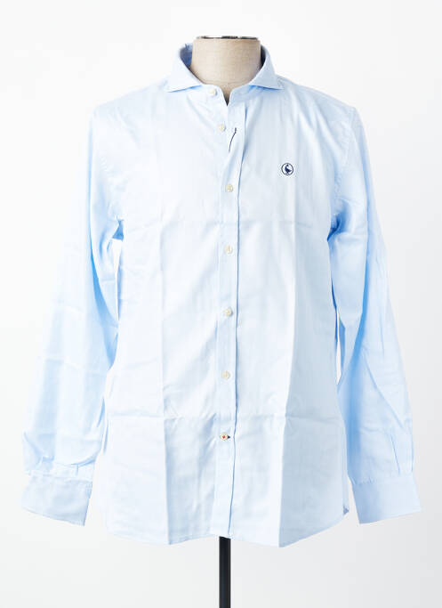 Chemise manches longues coupe droite bleu EL GANSO homme