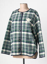 Veste casual col rond vert ICHI femme