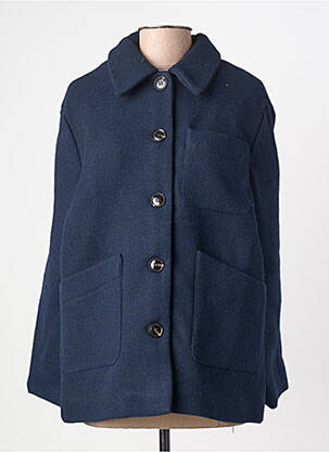 Manteau court coupe droite sans capuche bleu LA PETITE ETOILE femme